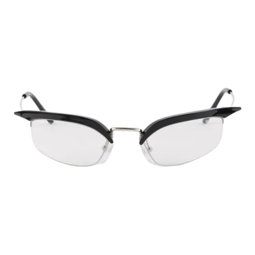 PRADA Металлические ацетатные оправы для очков Унисекс Черные