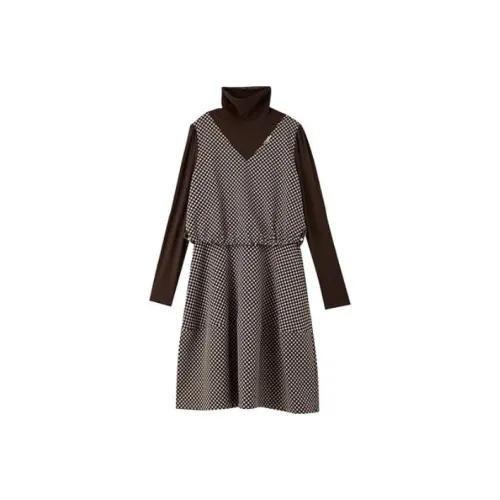 OUNIXUE Женские Длинные Платья с Рукавами