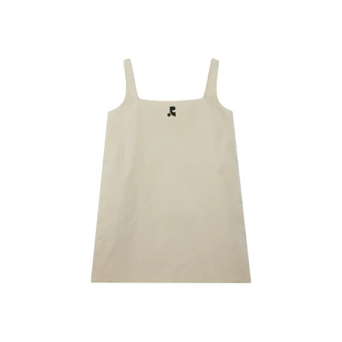 Rest Recreation Скул Нек Мини Платье Slip Платье Женское Бежевый Бежевый