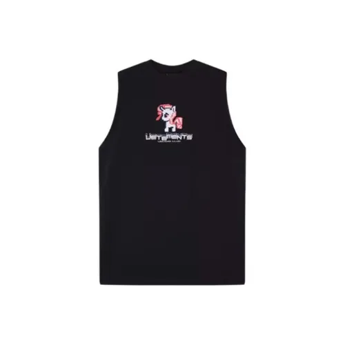 Vetements Черное женское платье без рукавов