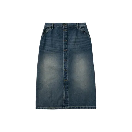 Carhartt WIP Деним Длинная Юбка Женская Синяя
