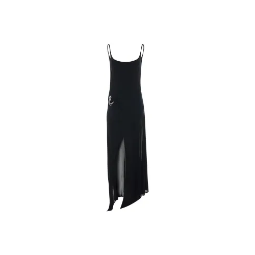 Mugler SS24 Slip Платье Женское Черное