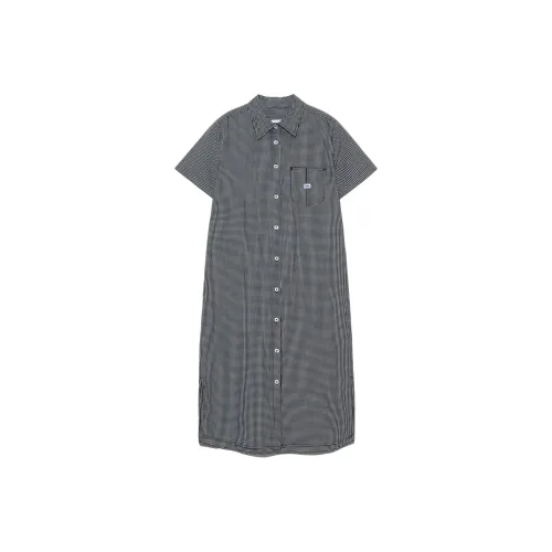 Lee Короткий рукав Платье Женское Морской синий