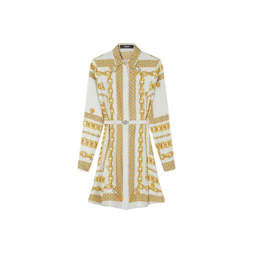 FANSIZHE Medusa '95 SS25 Длинный Платье с рукавами Женское Белое