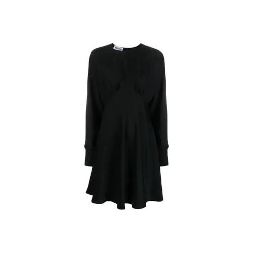 MOSCHINO Черное Женское Длинное Платье с Рукавами