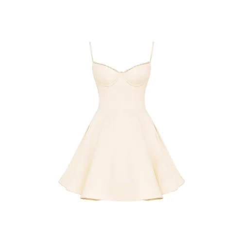 HOUSE OF CB MINIMOISELLE Slip Платье Женское Кремовый Кремовый Белый