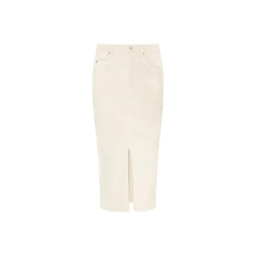 ISABEL MARANT Деним Длинная Юбка Женская Белая