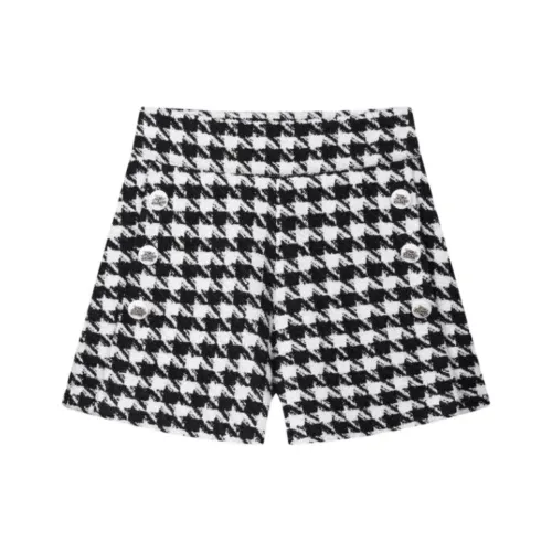 KARL LAGERFELD Повседневные шорты Женские Черный Белый Смешанный цвет