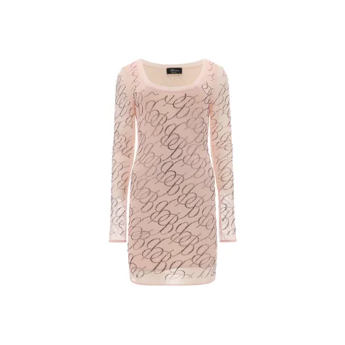 Blumarine Розовые Женские Длинные Платья с Рукавами