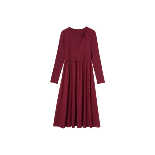 WESTLINK Длинное платье с длинными рукавами женское красное