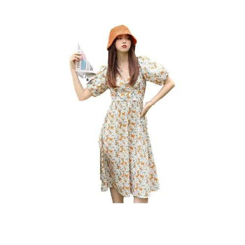 MISHOW Цветочный Feast Женские Платья с Коротким Рукавом