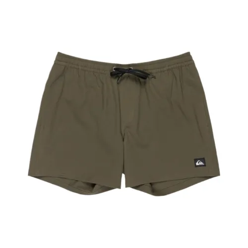 Quiksilver Виноградный лиственный зеленый Мужские пляжные шорты
