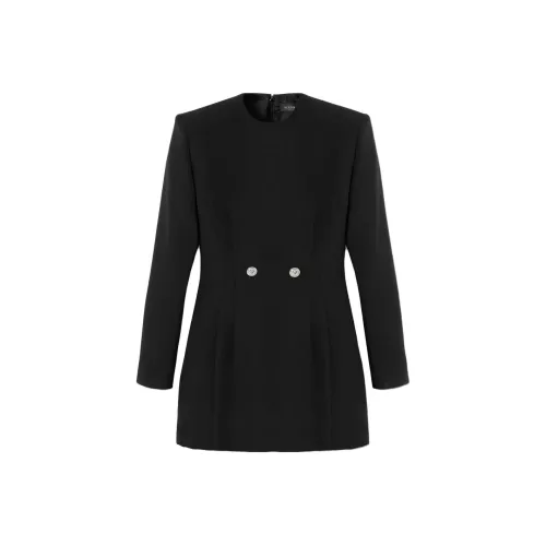 VERSACE Черное Женское Длинное Платье с Рукавами