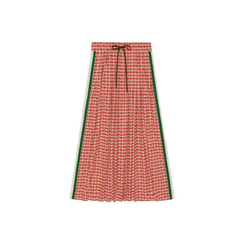 Gucci красная женская повседневная длинная юбка