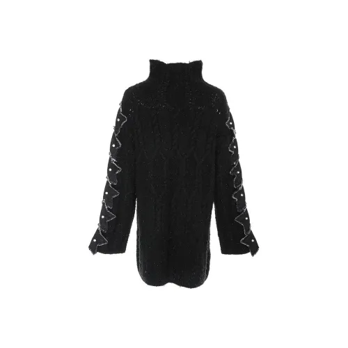LIANCAN Black Женские Длинные Рукава Платья