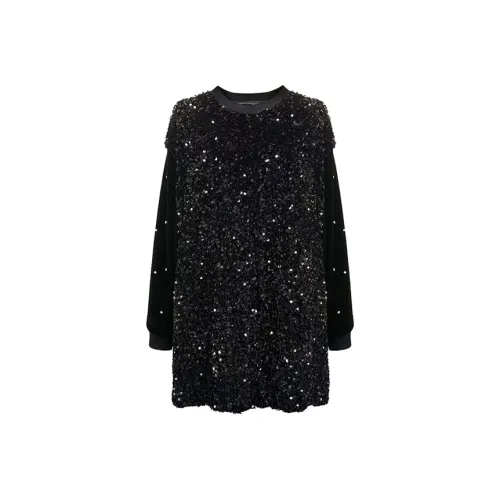 FLONAKED Длинное платье с длинным рукавом женское черное