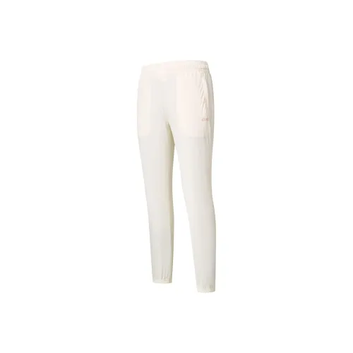 Erke Вязаные тренировочные брюки женские Сырный белый