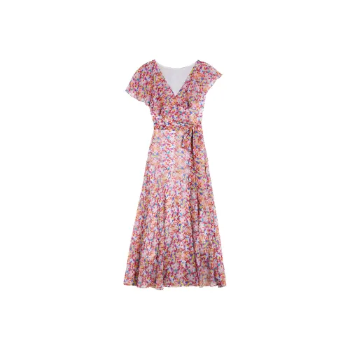 Ted Baker Белое Женское Короткое Платье с Рукавами