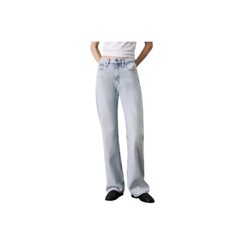 Calvin Klein Джинсы Европейская версия Женские Светло-розовый синий