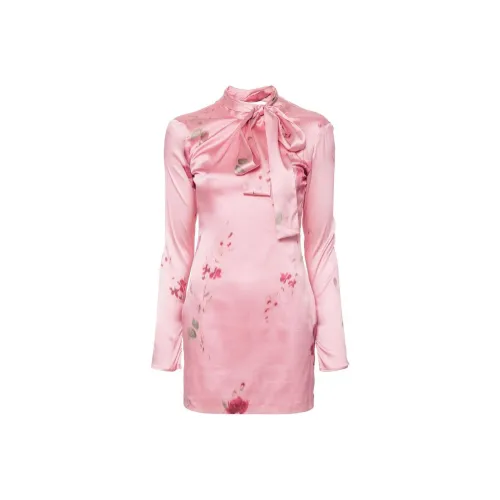 Blumarine Розовые Женские Длинные Платья с Рукавами