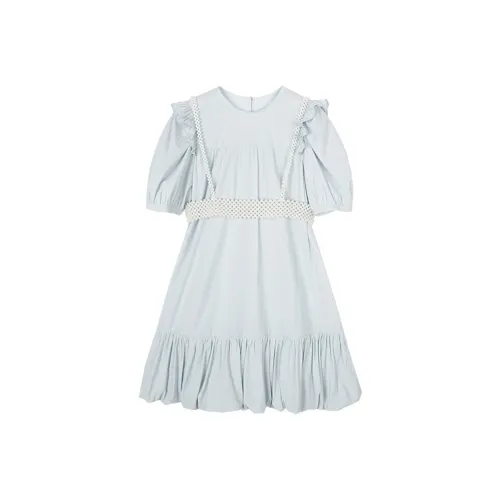 Pit Короткий рукав Платье Женское Синий