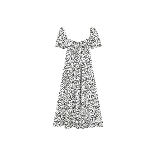 EIDOLON GRAIN Короткий рукав Платье Женское Черно-белое