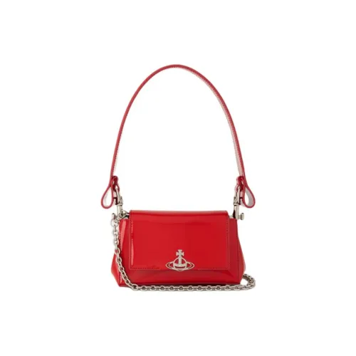 Vivienne Westwood Hazel Full с рельефной лакированной кожей одно плечо маленькая женская сумка красный
