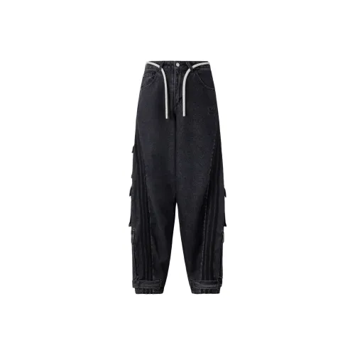 Adidas Originals ADILLENIUM DENIM Синий Joggers Джинсы Женские Черный