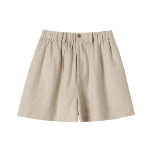 hacikis Повседневные шорты Женские Древесина Linen
