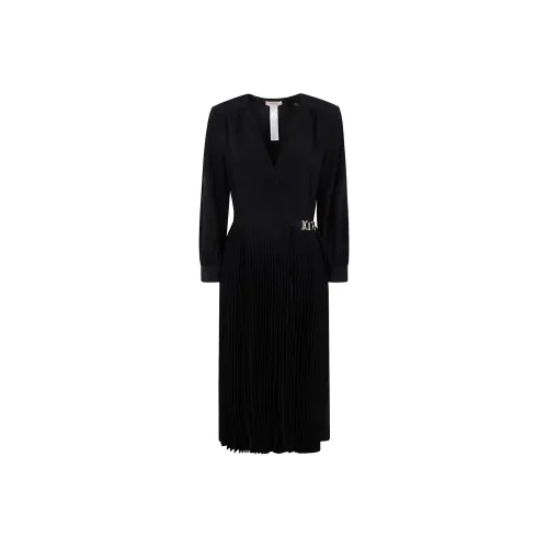 TWINSET Milano Длинное Платье с Длинными Рукавами Женское Черное