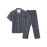 Мужской серо-голубой в клетку