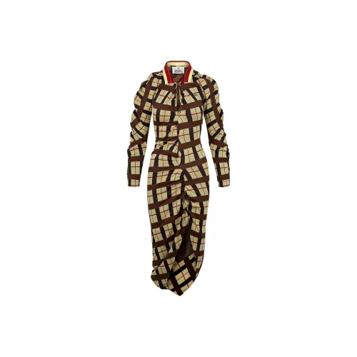 Vivienne Westwood Многоцветные Женские Длинные Платья с Рукавами