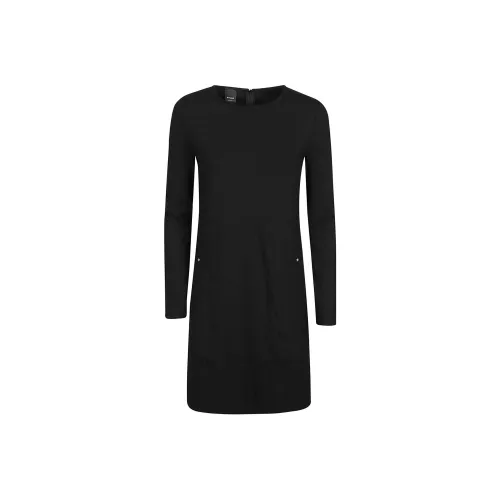 PINKO Длинное платье с длинными рукавами женское черное