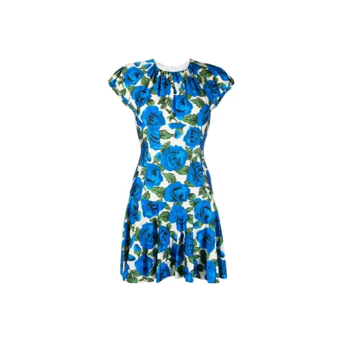 PHILOSOPHY DI LORENZO SERAFINI Blue Женские Короткие Платья с Рукавами