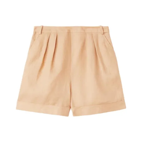 Loro Piana Ginsengs Светло-желтые Женские Повседневные шорты
