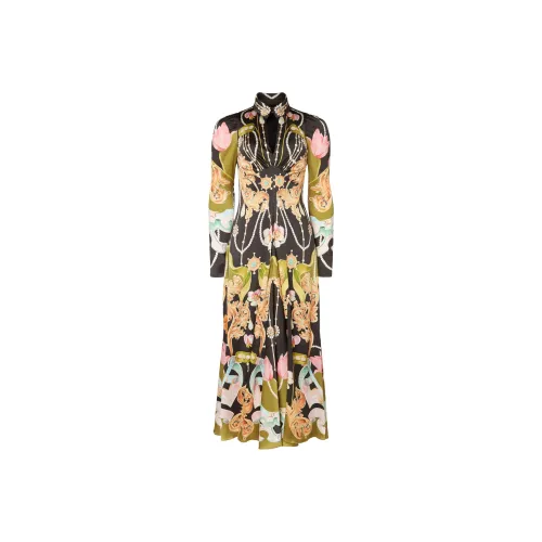 Temperley London Многоцветные Женские Длинные Платья с Рукавами