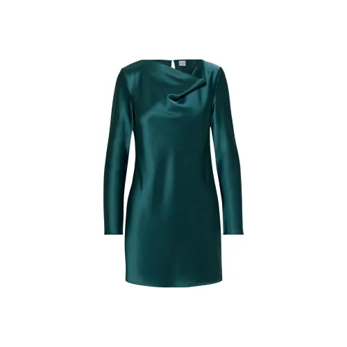 ARITZIA BABATON Gio Satin Dress Long Sleeved Dress Women's Deep Pandora
