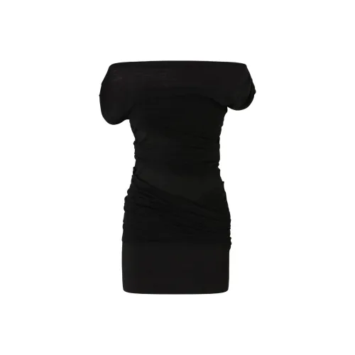 PINKO Черное Женское Короткое Платье с Рукавами