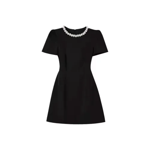 PUREIDOL Короткий рукав Платье Женское Черное