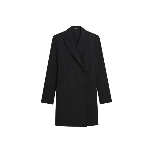 THEORY Длинное платье с длинными рукавами женское черное