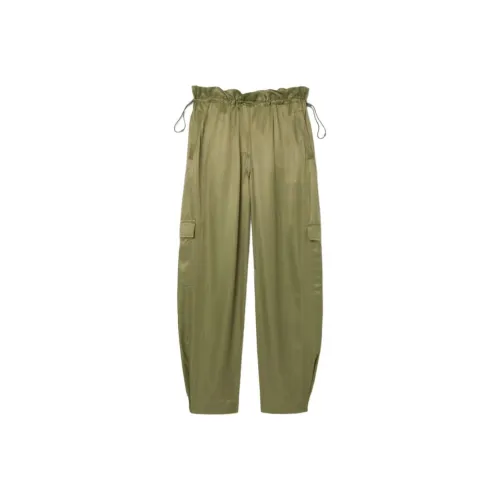 LACOSTE Карго Брюки Женские Хаки Зеленый