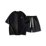 Черный топ+черные шорты