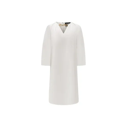 Karl Lagerfeld Длинное платье с длинными рукавами женское белое