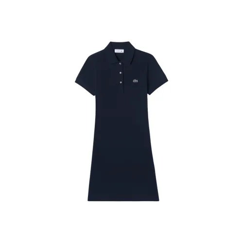 LACOSTE Короткий рукав Платье Женское Морской синий