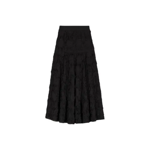 Maje KNIT Длинная Юбка Женская Черная