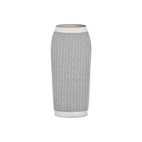 RARE KNIT Длинная Юбка Женская Серого цвета