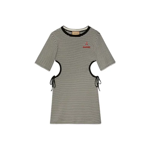 GUCCI Короткий рукав Платье Женское Черное