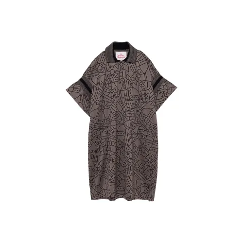 Vivienne Westwood Black Женские Короткие Платья с Рукавами