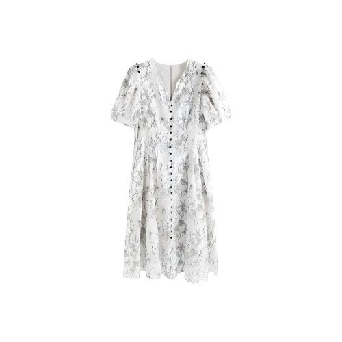 PASSCODIO Короткий рукав Платье Женское HUA Yue Горячий источник