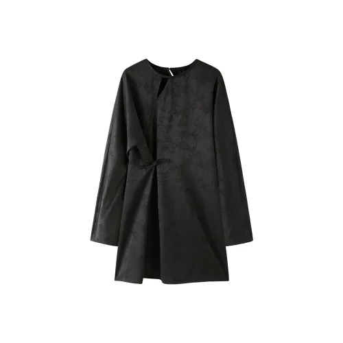 PEACEBIRD Длинное платье с длинными рукавами женское